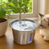 Silver pet water dispenser, large-capacity silent filtration, pet supplies, pet water feeder, essential pet health products details Picture